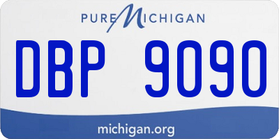 MI license plate DBP9090