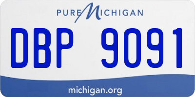 MI license plate DBP9091