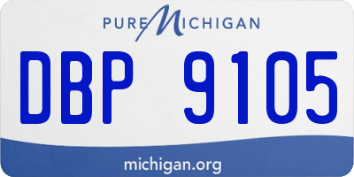 MI license plate DBP9105