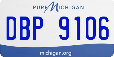 MI license plate DBP9106