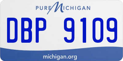 MI license plate DBP9109