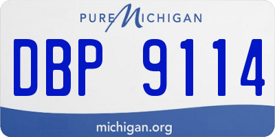 MI license plate DBP9114