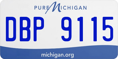 MI license plate DBP9115