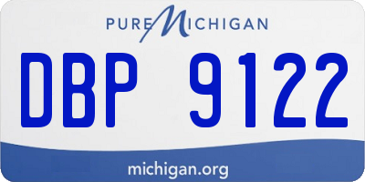 MI license plate DBP9122