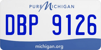 MI license plate DBP9126