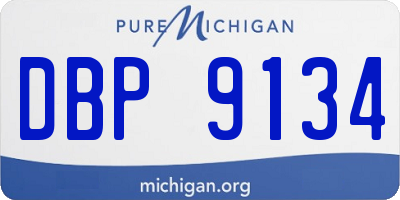MI license plate DBP9134