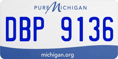 MI license plate DBP9136