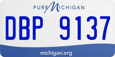 MI license plate DBP9137