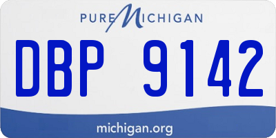 MI license plate DBP9142