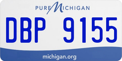 MI license plate DBP9155