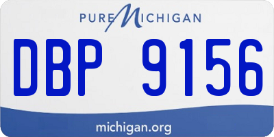 MI license plate DBP9156