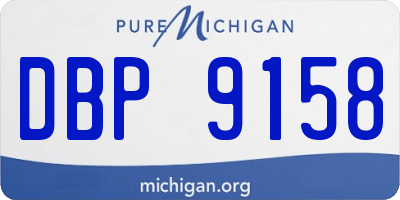 MI license plate DBP9158