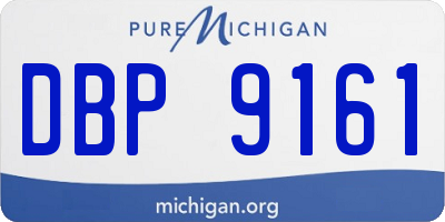 MI license plate DBP9161