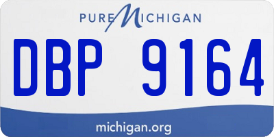 MI license plate DBP9164