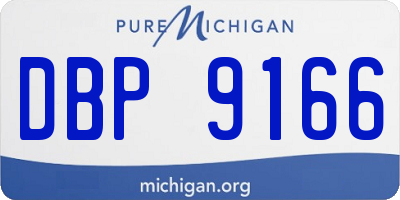 MI license plate DBP9166