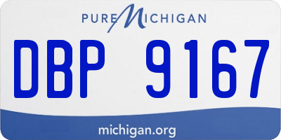MI license plate DBP9167