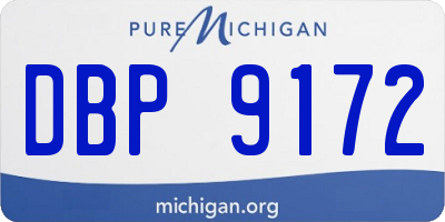 MI license plate DBP9172