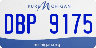 MI license plate DBP9175