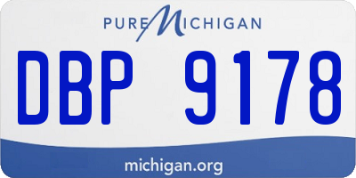 MI license plate DBP9178