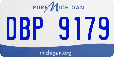 MI license plate DBP9179