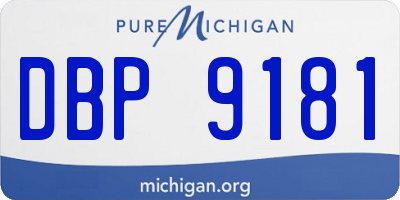 MI license plate DBP9181