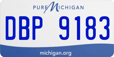 MI license plate DBP9183
