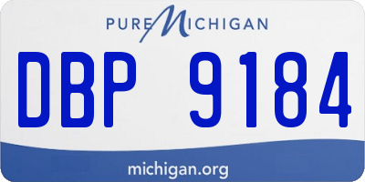 MI license plate DBP9184