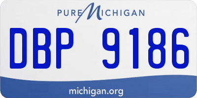 MI license plate DBP9186