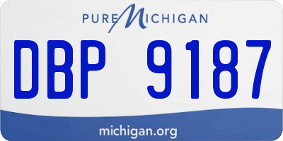 MI license plate DBP9187