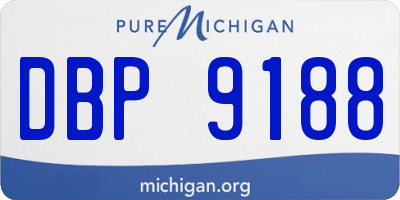 MI license plate DBP9188