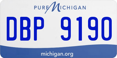 MI license plate DBP9190