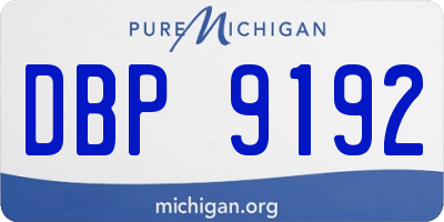 MI license plate DBP9192