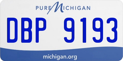 MI license plate DBP9193