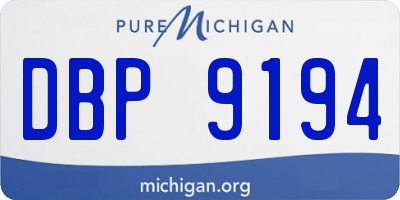 MI license plate DBP9194