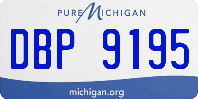 MI license plate DBP9195