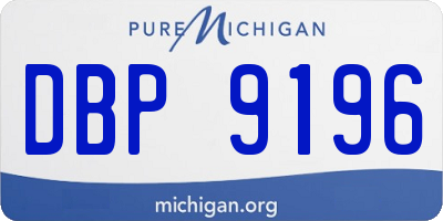 MI license plate DBP9196