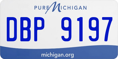 MI license plate DBP9197