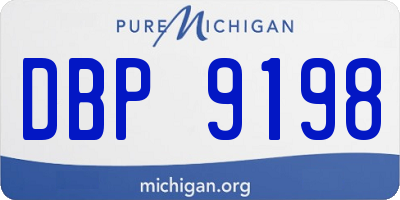 MI license plate DBP9198