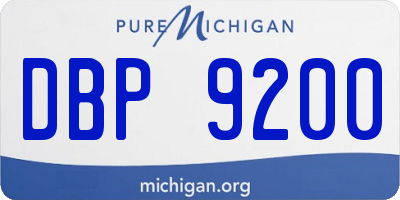 MI license plate DBP9200