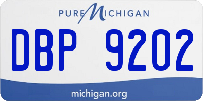 MI license plate DBP9202