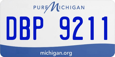 MI license plate DBP9211