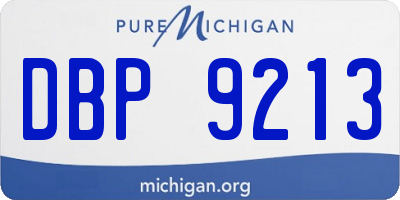 MI license plate DBP9213