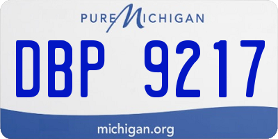 MI license plate DBP9217