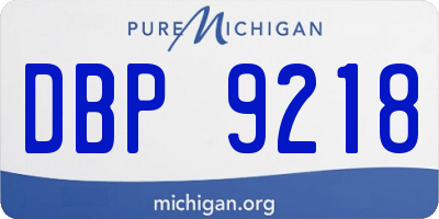 MI license plate DBP9218
