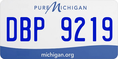 MI license plate DBP9219