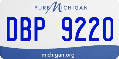 MI license plate DBP9220