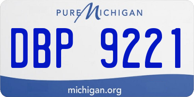 MI license plate DBP9221