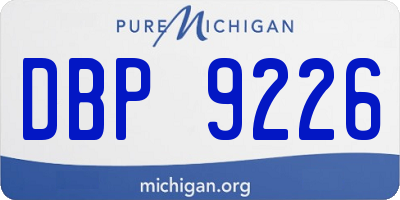 MI license plate DBP9226