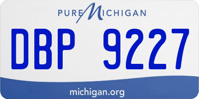 MI license plate DBP9227