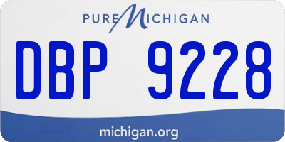 MI license plate DBP9228